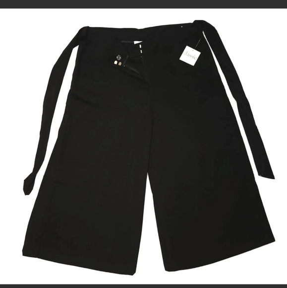 Wide Leg Crop Skort /Pants Classic Concepts Black Sz 18 Wrap Belt 40 X 23.5 - Picture 3 of 10